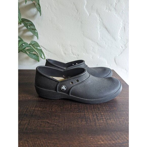 Crocs Black Slip-On Women's Clog Shoes - Size 8 - Picture 1 of 8